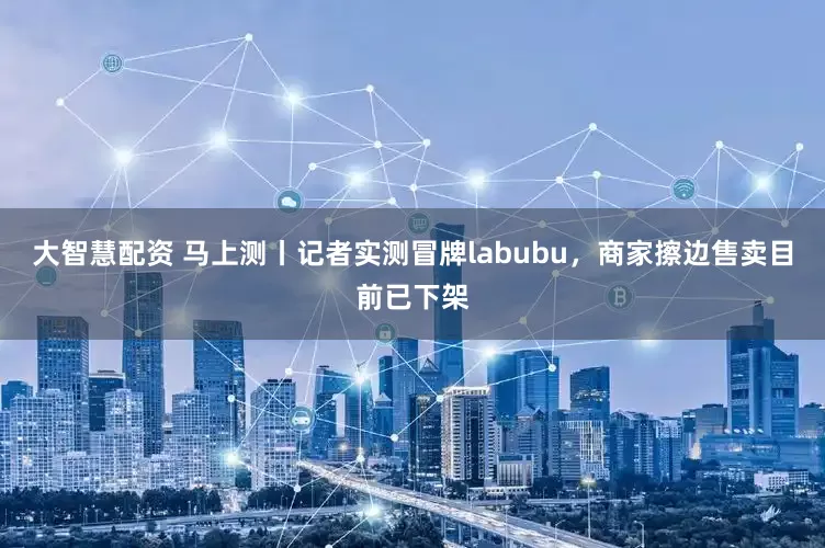 大智慧配资 马上测丨记者实测冒牌labubu，商家擦边售卖目前已下架